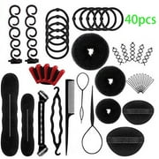 40Pcs/Set Women DIY Hair Styling Accessories Kit Magic Donut Bun Maker Hairpins