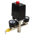 thumbnail image 2 of Controlador de válvula de control del interruptor de presión del compresor de aire 3 en 1, conector rápido de 0 a 12 bar con manómetro, 2 of 14