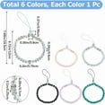 thumbnail image 2 of 6 Colors Beaded Phone Charm Colorful Beads Phone Lanyard Short Hand Wrist Strap Handmade Anti-Lost Phone Case Chain Keychain Straps for Women Gifts Mobile Phone Key Colorful, 2 of 6