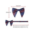 thumbnail image 3 of CORBATA DE MOÑO PREATADA DE RAYAS GRUESAS PARA HOMBRES INSPIRE CHIC, AJUSTABLE DE SATÉN PARA BODAS FORMAL, ROJO-AZUL, 3 of 4