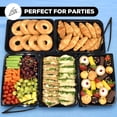 thumbnail image 5 of 10 Pack Catering Trays with Lids – 17" Serving Tray with Lid, Heavy Duty  Plastic Party Platters for Catering, Buffet, Picnics & Events – Food Tray with Clear Lid (17.72 x 12.20 x 2.95 inch), 5 of 6