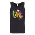 thumbnail image 2 of Wild Bobby, Colorful Rainbow Paint Love Streetwear Mens Graphic Tank Top, Black, Small, 2 of 3