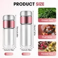 thumbnail image 2 of Double Wall Glass Tea Infuser Bottle, Travel Mug with Stainless Steel Filter for Loose Leaf Tea and Fruit Infusions, Hot or Cold, for Home and Office, 2 of 7