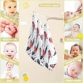 thumbnail image 3 of SKYSONIC Bullfinch and Snowflakes Baby Muslin Washcloths Face Towel, Winter Burp Cloths Cotton Wipes 5 PCS Infant Wash Cloth for Newborn Boys Girls 12"x12", 3 of 7