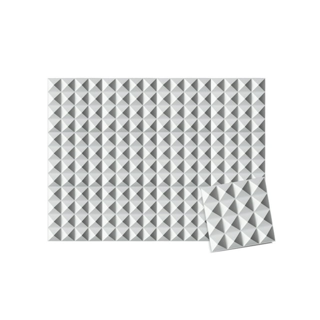 Paneles Decorativos de Pared 3D AGBOX Pirámide chica 30x30cm Set de 12 Piezas