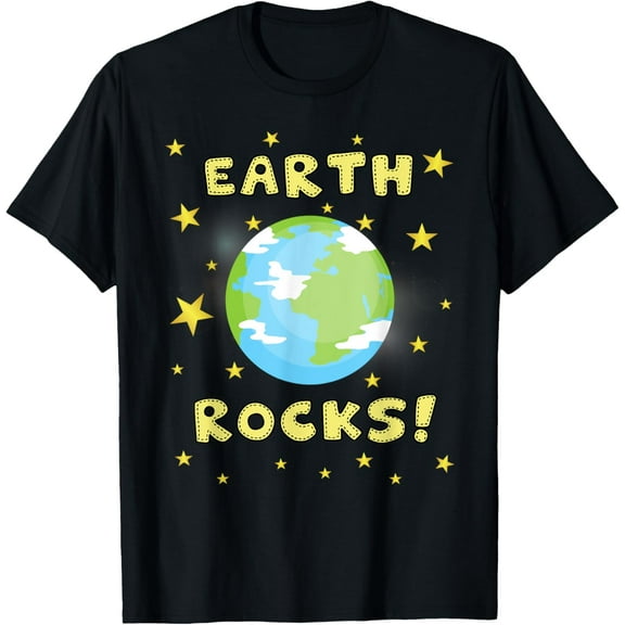 Earth Rocks Planet T-Shirt - Home Solar System Space Shirt men and women can wear, black, white, gifts