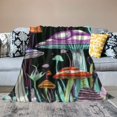 thumbnail image 2 of Autua Mushrooms Plants Grass Warm Lightweight Blanket Soft Fleece Blankets Throw Blanket Living Rooms Sofa Decor Cow Gifts Blanket All Seasons Super Soft Blanket for All Seasons 50x60in, 2 of 6