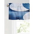 thumbnail image 6 of Valances for Windows Abstract Stitching Rod Pocket Cafe Window Treatments Valance Curtains for Kitchen Bathroom Laundry Basement Windows 54"x18", 6 of 9