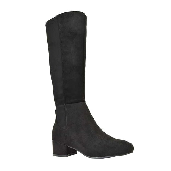 XY London Womens Hannah Zip Low Block Heel Boots
