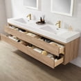 thumbnail image 4 of Palencia 84" Wall-Mount Vanity in North American Oak with White Top, 4 of 14