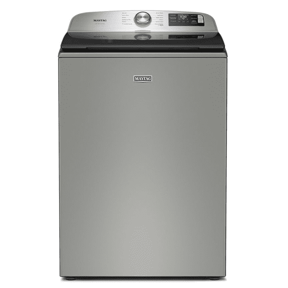 Maytag 5.3 Cu. Ft. Pet Pro Top Load Impeller Washer, Sanitize Cycle with Oxi, Silver - MTW7200RR