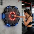 thumbnail image 3 of WEGFTDUOP Smart Music Boxing Electronic Wall Targets ABS Material 6-Target Bluetooth Audio LED Display Adjustable Height No-Drill Home Family Fitness Response Speed Training Equipment, 3 of 9