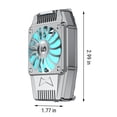 thumbnail image 3 of NARABB Gaming Artifact Mobile Phone Radiator Cooled Fan USB Wired Mobile Phone Small Fan Radiator Back Clip, 3 of 9