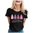 thumbnail image 1 of YDLCAFD T shirt In October We Wear Shirt For Women Cancer T Shirt Short Sleeve Ribbon Tee Tops, 1 of 4