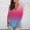 Hot Pink, variant on QHWAUAKFBN T Shirts For Women Graphic Summer Long Sleeve Tie-Dye V-Neck Blouse Tshirts Top