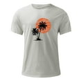 thumbnail image 2 of Fnnxeal Mens Graphic Tee Gray Vintage T Shirts Retro Sunset Surf Beach Casual Summer Top Soft Cotton Crewneck,Size XL, 2 of 4