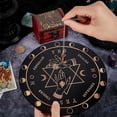 thumbnail image 4 of Hand Pendulum Board Set Wooden Witch Altar Board Carved Board Dowsing Metaphysical Message Witchcraft Wiccan Altar Supplies Spiritual Power for Divination Wicca Meditation 7.87Inch, 4 of 9