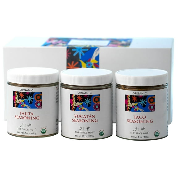 Spice Hut - South American Spice Seasoning Gift Set - 3 Flavors of Latin America, with Salt, Vegan, Gluten-Free - 4oz Glass Jar