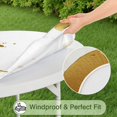 thumbnail image 5 of Gold Splash Marble Pattern Round Fitted Tablecloth with Elastic Edge,Dining Table Cover Waterproof,Outdoor Round Tablecloth for Camping,Dining,Indoor and Outdoor, 5 of 7