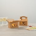 thumbnail image 3 of Bio Tek Kraft Paper Gable Box / Lunch Box - Greaseproof, with Window - 6" x 3 1/2" x 3 1/2" - 100 count box, 3 of 10