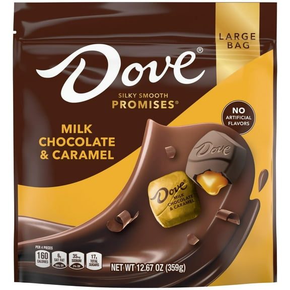 DOVE Promises Milk Chocolate Caramel, Individually Wrapped, 12.67 oz Bag