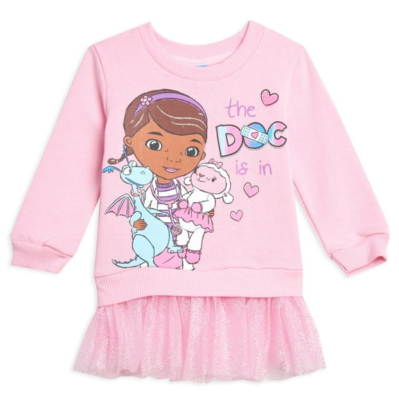 Disney Doc McStuffins Little Girls Fleece Costume Sweatshirt Dress 6-6X