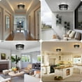 thumbnail image 2 of Nordic Hygge 2-Light Flush Mount Ceiling Light Fixtures, 2-Pack, 2 of 8