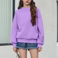 thumbnail image 4 of Sweatshirts for Teen Girls Oversized Crewneck Long Sleeve Girls Pullover Sweatshirt Comfort Solid Sweaters for Teens Lightweight Fall Clothes for Tween Girls, 4 of 4