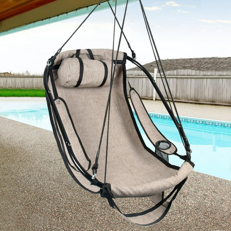 Free Shipping! Bathonly Hammock Chair with Footrest, Sky Free Shipping! Bathonly Hammock Chair with Footrest, Sky