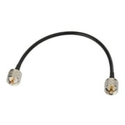Eightwood UHF Male PL-259 to Male PL-259 Low Loss Digital Coax Jumper Cable (12" RG58) for HAM & CB Radio,Antenna Analyzer,dummy load,SWR METER