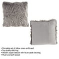 thumbnail image 3 of Lavish Home 18' Plush Pillow Luxury Square Accent Pillow Insert and Shag Glam Cover Set, 3 of 6
