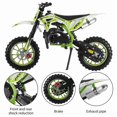 thumbnail image 3 of Seipouy 49CC 2-Stroke Kids Dirt Bike, Motorcycle Gas Powered Off-Road Tires Shock Absorption Springs Soft Seat Cushion Pocket Motorbike with Front Rear Disc Brakes, 3 of 9