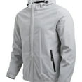 thumbnail image 3 of SWSMCLT Men's Hooded Long Sleeve Jacket Lightweight Windbreaker Outdoor Full Zip Spring Fall Slim Fit Pocket Light Grey 38, 3 of 4