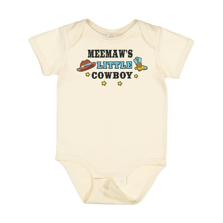 

Inktastic Meemaws Little Cowboy with Cowboy Hat and Boots Gift Baby Boy Bodysuit