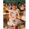 thumbnail image 4 of Lanbubble Toddler Girls Dress Summer Casual Sundress Ruffle Flutter Sleeveless Dresses 4-5 Years, 4 of 7