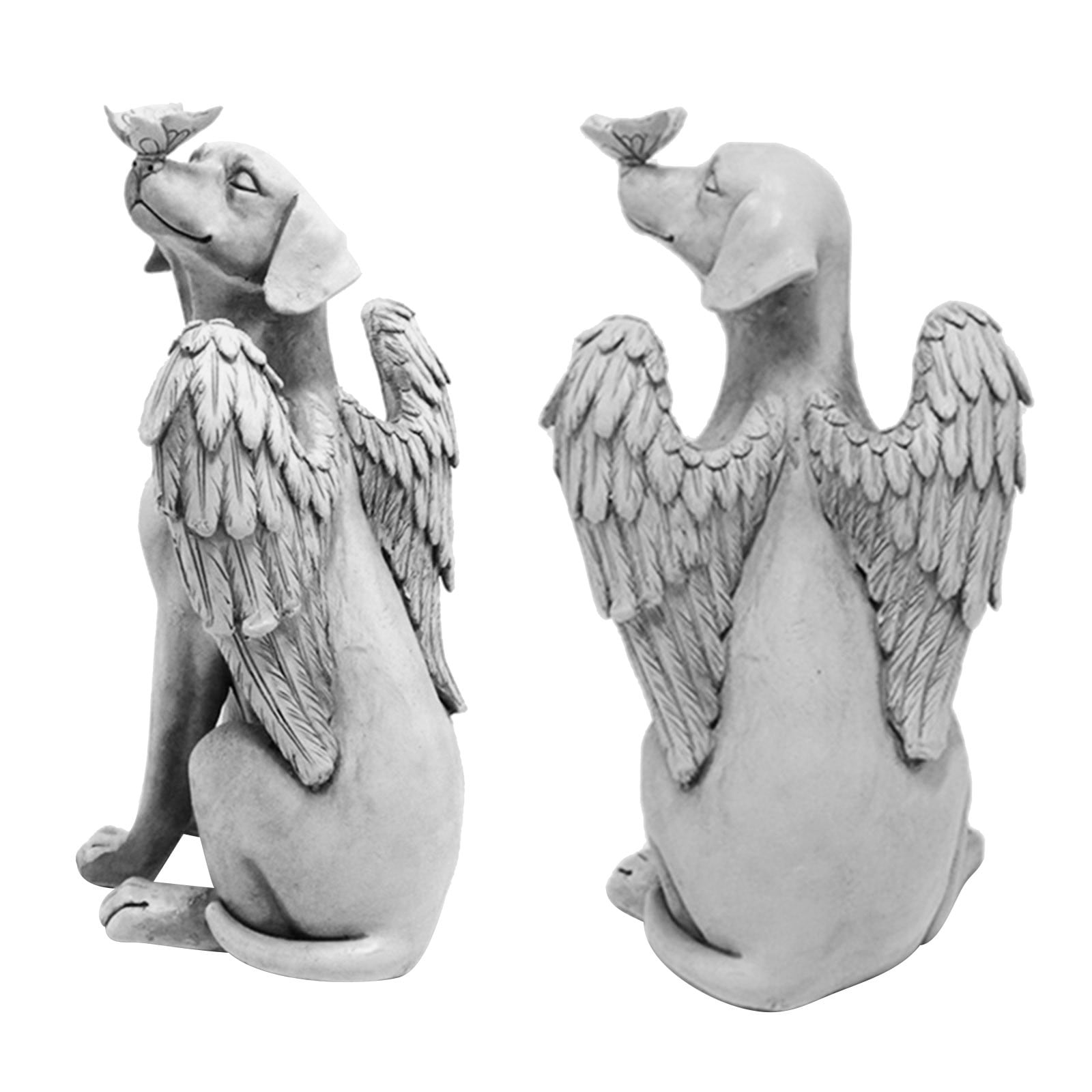 Hxlamzoo Angel Dog Resin Statue - European Style Home & Garden Decor, Handcrafted Pet Memorial Gift, Durable Synthetic Resin Art Sculpture for Indoor Outdoor Decoration