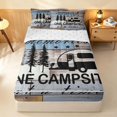 thumbnail image 2 of Erosebridal Camping Camper Car Zipper Twin Comforter Sets with Fitted Sheet and 2 Pillowcases for Boys Girls, Rustic Farmhouse Zipper Bedding Set, Reversible, 2 of 7