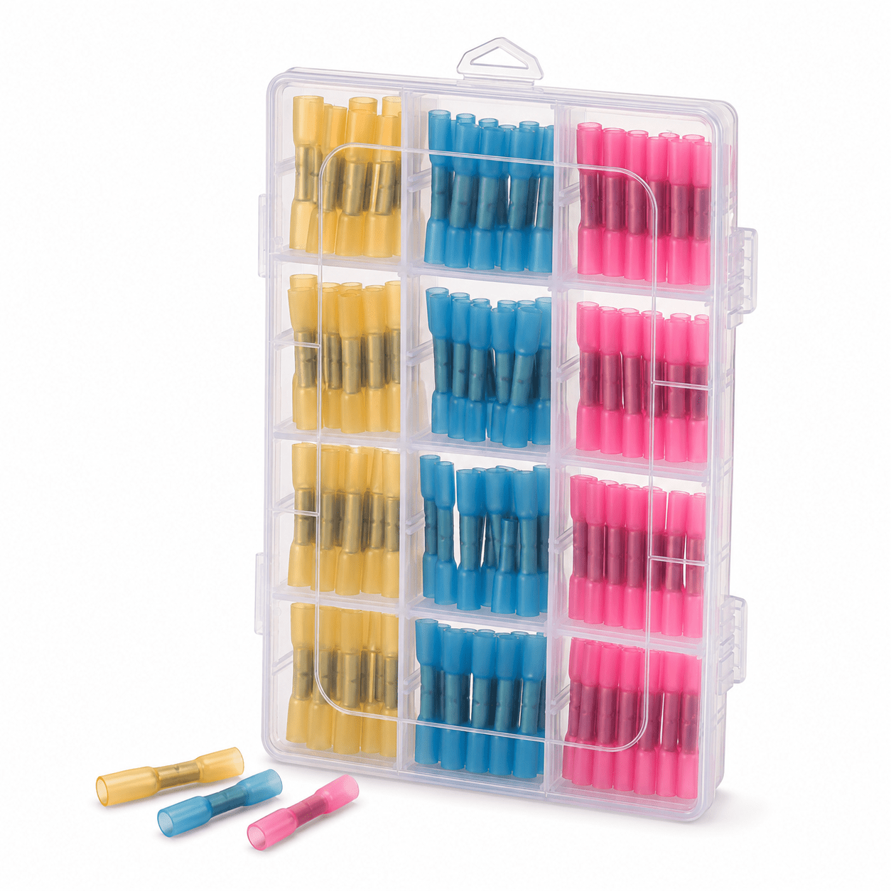 125-Piece Waterproof Wire Connector Kit with Storage Case (Red, Blue, Yellow)