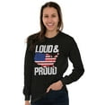 thumbnail image 5 of Loud Proud American State Flag Map Plus Size Long Sleeve Graphic Tee Shirt Brisco Brands 2X, 5 of 6