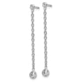 thumbnail image 2 of 14k White Gold 1/4 carat Lab Grown Diamond VS/SI+ G+ Complete Dangle Post Earrings, 2 of 4