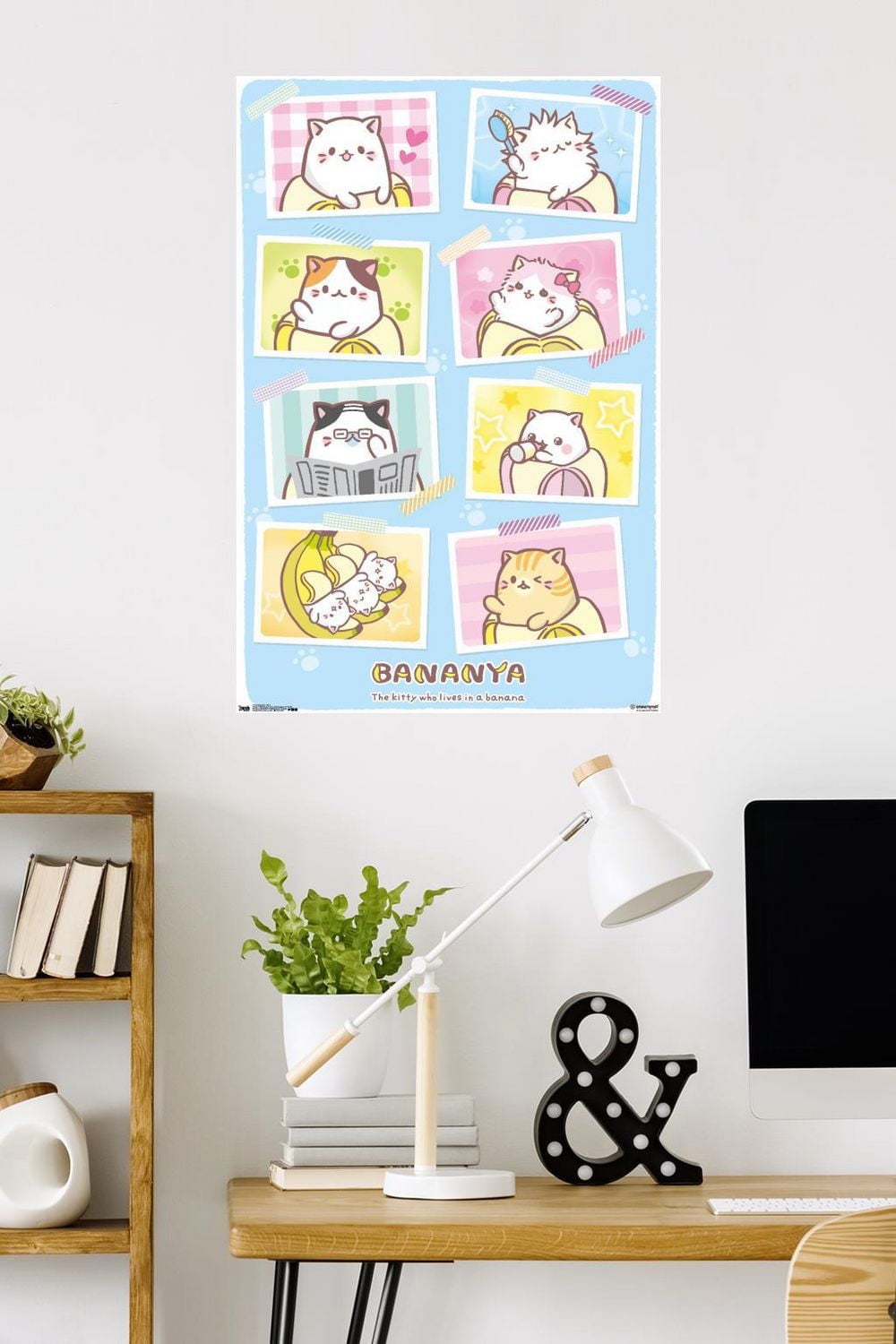 Bananya - Grid Wall Poster, 22.375" x 34"