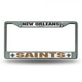 thumbnail image 2 of New Orleans Saints Chrome License Plate Frame, 2 of 2
