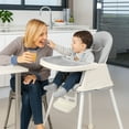 thumbnail image 5 of Ktaxon Baby High Chair, Convertible 6 in 1 High Chairs for Babies and Toddlers, Baby Highchair with 5-Point Safety Harness, Adjustable Height & Dining Tray, Gray, 5 of 12