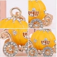 thumbnail image 4 of Llavero con forma de carro de calabaza con diamantes de imitación, accesorio para llaves encantadoras, llaveros con colgante de dibujos animados, llavero de cartera, 2 unidades, am, 4 of 5