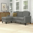 thumbnail image 5 of Hillsdale  Matthew Upholstered Reversible Chaise Sectional - 36H x76W x 57.25D Smoke - Left Facing, 5 of 5