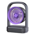 thumbnail image 2 of Ventilador de escritorio USB con luz LED: ventilador portátil recargable para uso doméstico y exterior, pequeño ventilador de mesa silencioso para dormitorio, residencia estudiantil u oficina., 2 of 6