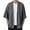 Dark Gray, variant on Men's Solid Drop Shoulder Kimono Jacket Open Front Cardigan Cloak