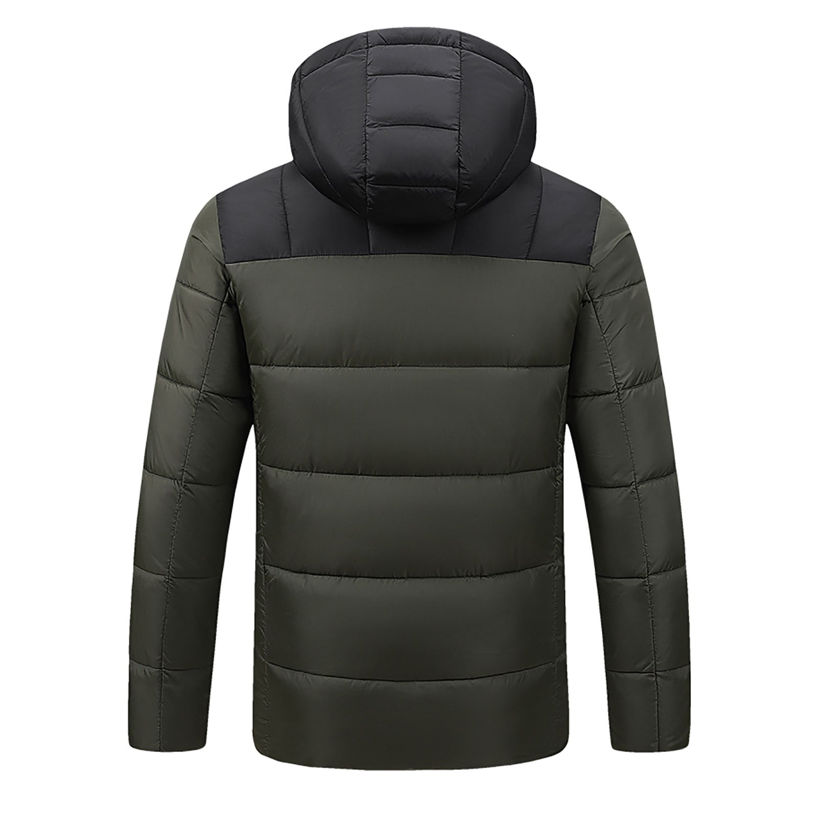 ZRGHAOYLQ Heated Jackets Unisex Windproof Outdoor Hiking Outerwear 15 Heating Area Electric Heated Jacket Skiing Thermal Hooded Heated Clothing Solid Color Full Zip Winter Coats with Hood
