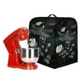 thumbnail image 3 of ZIATUBLES Kitchen Mixer Cover Waterproof Stand Mixer Cover Kitchen Appliance Organizer Bag Cover with Front Pockets Keep Kitchen Mixer Clean for 6-8 Quart Standing Mixer, Dragonfly Flower Black, 3 of 7