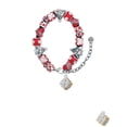 thumbnail image 2 of Goldtone 3-D Present with Crystal Red Christmas Bead Bracelet, 2 of 4